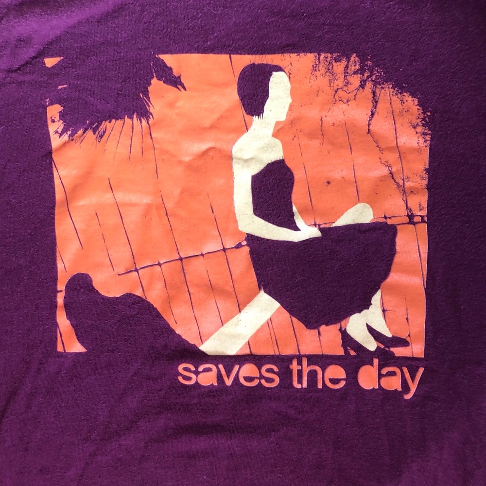 Saves the day Maroon fundraiser shirt